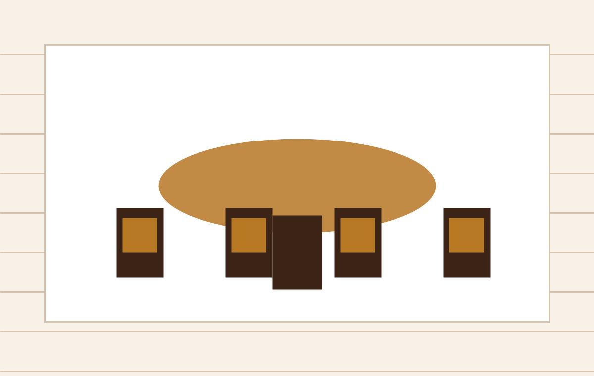 Six chair dining table